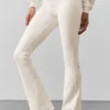 Airbrush Legging met hoge taille en bootcut-pasvorm - ivoor