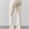 Airbrush Legging met hoge taille en bootcut-pasvorm - ivoor