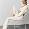Airbrush Legging met hoge taille en bootcut-pasvorm - ivoor