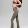 Airbrush Legging met hoge taille en bootcut-pasvorm - Licht cacao