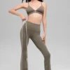 Airbrush Legging met hoge taille en bootcut-pasvorm - Licht cacao