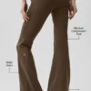Airbrush Legging met lage taille en bootcut-pasvorm - Espresso
