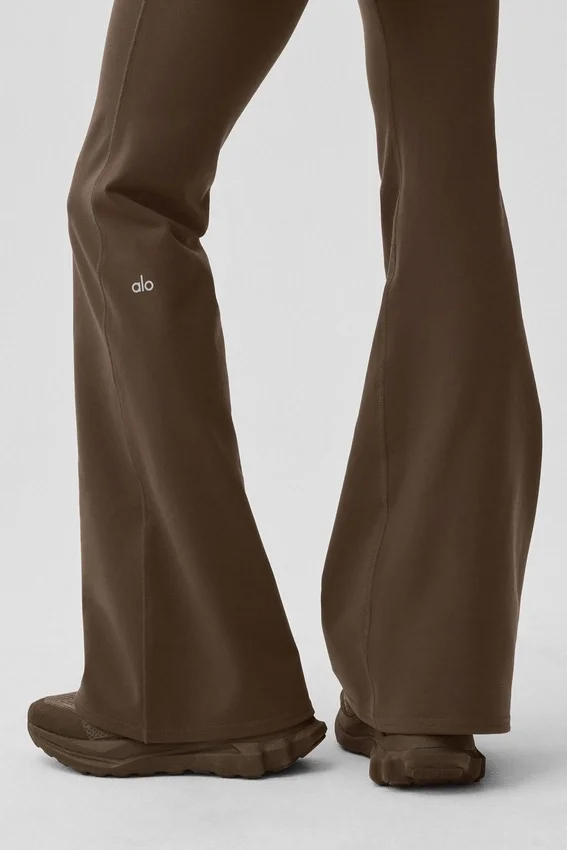 Airbrush Legging met lage taille en bootcut-pasvorm - Espresso