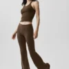 Airbrush Legging met lage taille en bootcut-pasvorm - Espresso