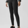 Airbrush-legging met middelhoge taille - Zwart