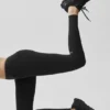 Airbrush-legging met middelhoge taille - Zwart