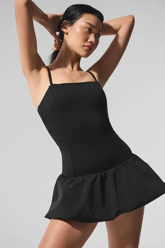 Airbrush Love Match-tennisjurk - Zwart