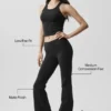 Airbrush Low-Rise Bootcut-Legging - Zwart