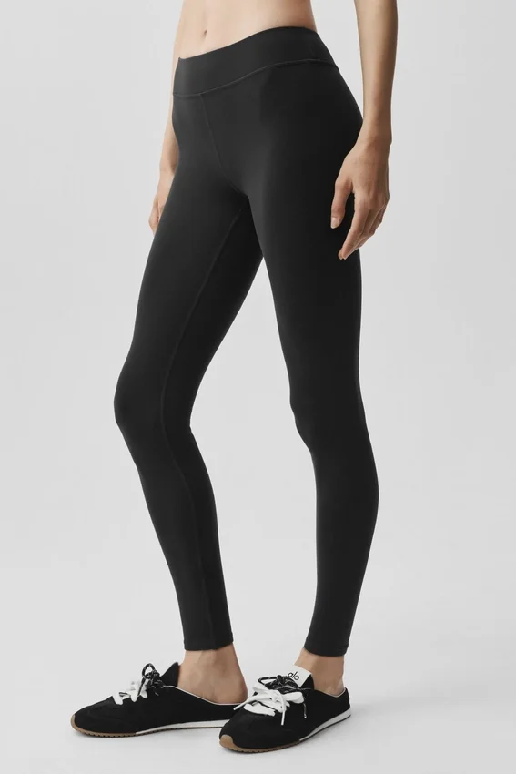 Airbrush Mid-Rise 7/8-legging - Zwart