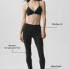 Airbrush Mid-Rise 7/8-legging - Zwart