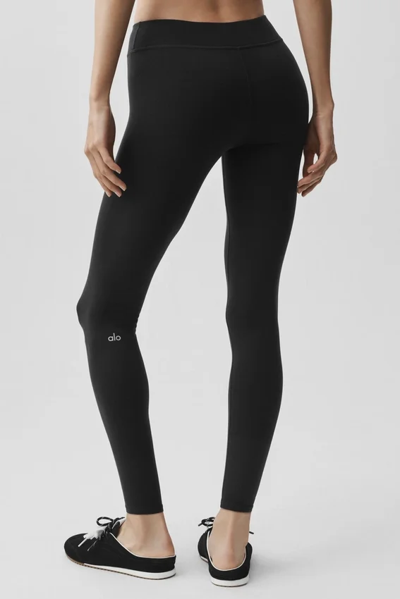Airbrush Mid-Rise 7/8-legging - Zwart
