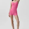 Airbrush One and Done korte onesie - Paradise Pink