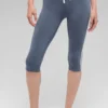Airbrush Race Pace Capri met High-Waist – Bluestone/Wit
