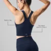 Airbrush Real Bra Tank - Navy