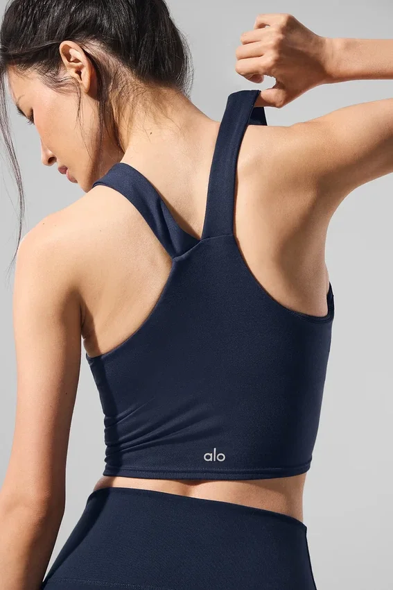 Airbrush Real Bra Tank - Navy