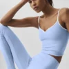 Airbrush Refined Bra Top - Licht Provence-blauw/wit