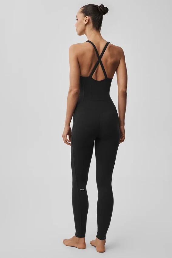 Airbrush Sparks Fly Corset-Onesie – Zwart