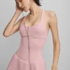Airbrush Sparks Fly-corset-tennisjurk – Vintage Pink