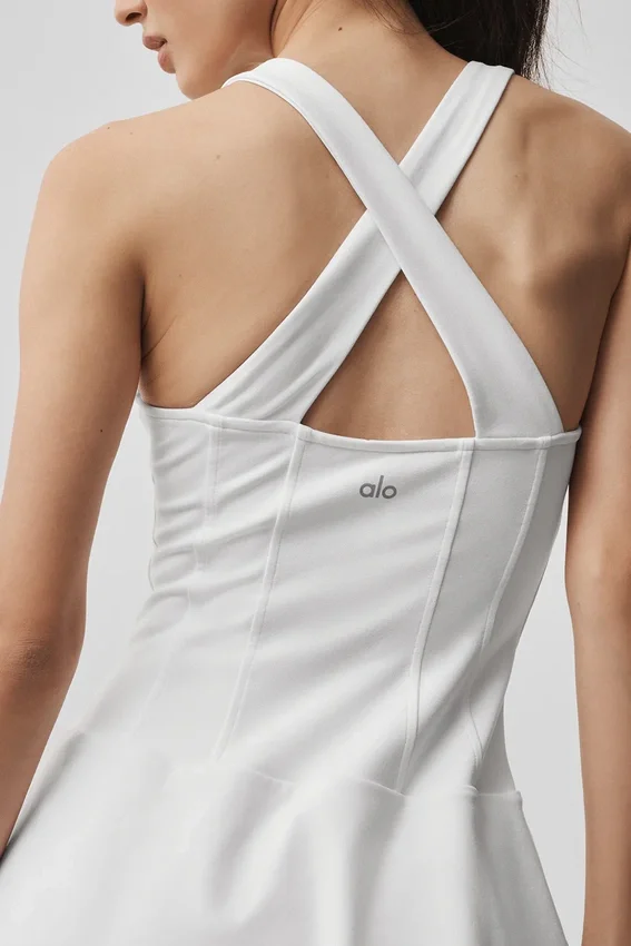 Airbrush Sparks Fly-corset-tennisjurk – Wit
