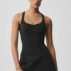 Airbrush Sparks Fly Corset-tennisjurk - Zwart