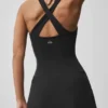 Airbrush Sparks Fly Corset-tennisjurk - Zwart