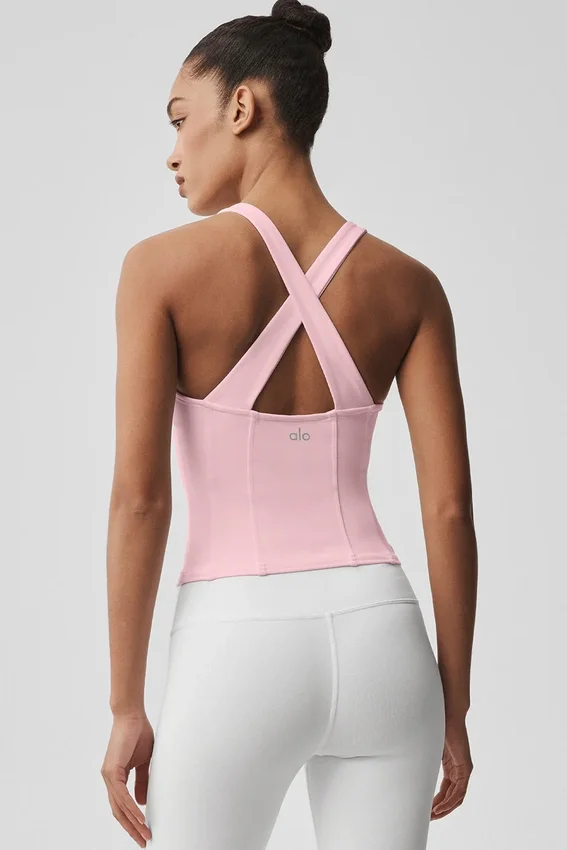 Airbrush Sparks Fly Corset-top – Vintage Pink