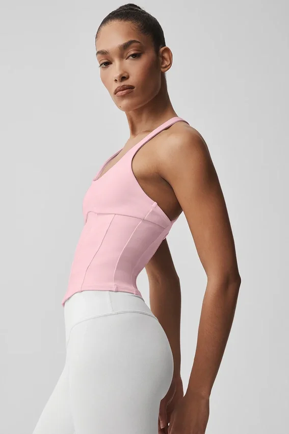 Airbrush Sparks Fly Corset-top – Vintage Pink