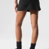 Airbrush-tennisrok met hoge taille ‘Good Form’ – Zwart