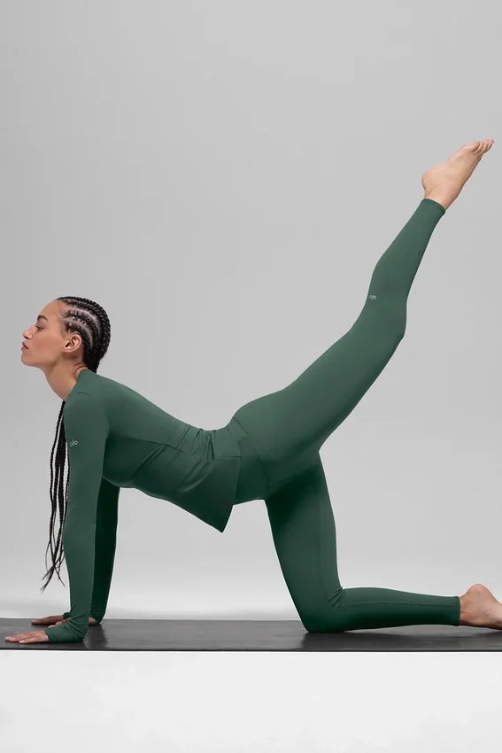 Airbrush Winter Warm High-Waist Nocturne-Legging – Clover Green