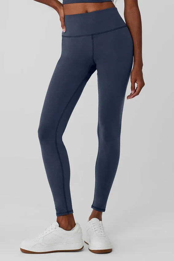 Airbrush Winter Warm High-Waist Nocturne Leggings – Marineblauw