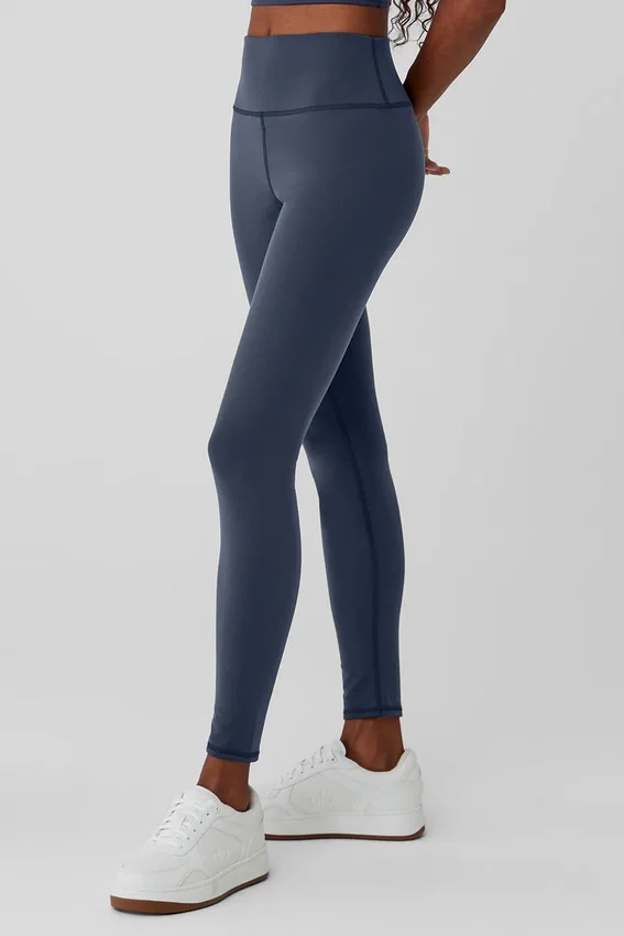 Airbrush Winter Warm High-Waist Nocturne Leggings – Marineblauw