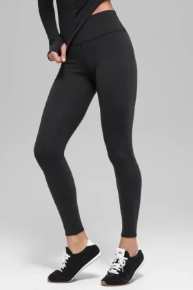 Airbrush Winter Warm High-Waist Nocturne Leggings - Zwart