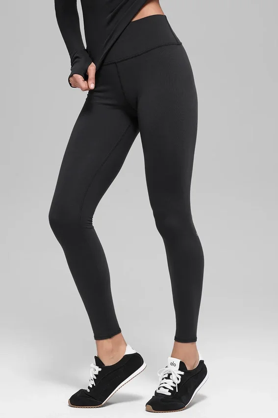 Airbrush Winter Warm High-Waist Nocturne Leggings - Zwart