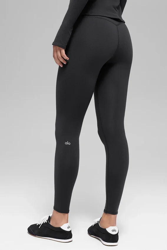 Airbrush Winter Warm High-Waist Nocturne Leggings - Zwart