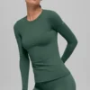 Airbrush Winter Warm Nocturne met lange mouwen - Clover Green