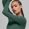 Airbrush Winter Warm Nocturne met lange mouwen - Clover Green