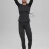 Airbrush Winter Warm High-Waist Nocturne Leggings - Zwart