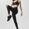 Airlift 7/8 Speedwork-legging met hoge taille - Zwart