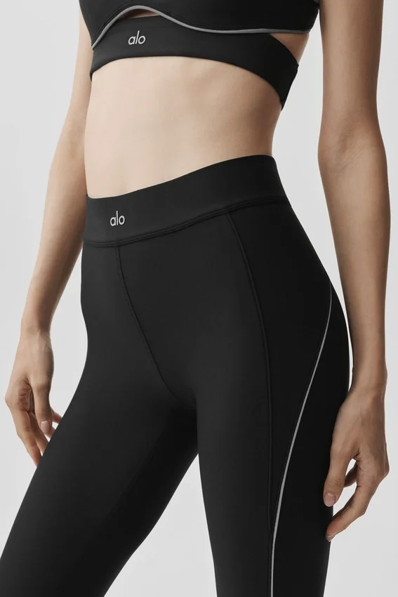 Airlift 7/8 Speedwork-legging met hoge taille - Zwart