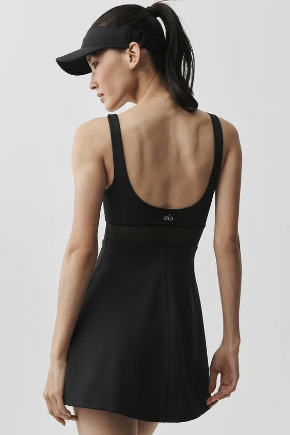 Airlift Double Trouble-tennisjurk - Zwart