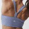 Airlift Gingham Sleek Bra Top – Navy Gingham