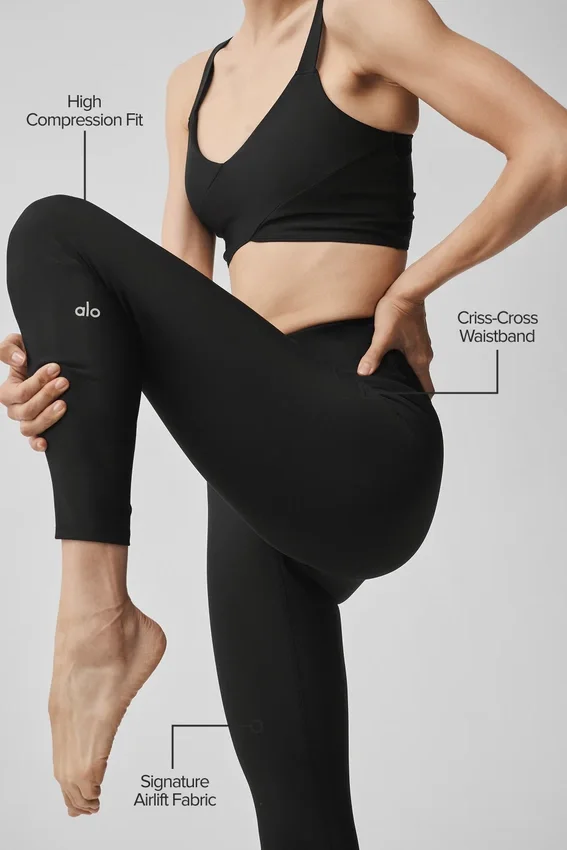 Airlift High-Waist 7/8 Horizon-legging - Zwart