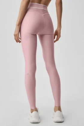 Airlift High-Waist Alignment Legging – Vintage roze/wit