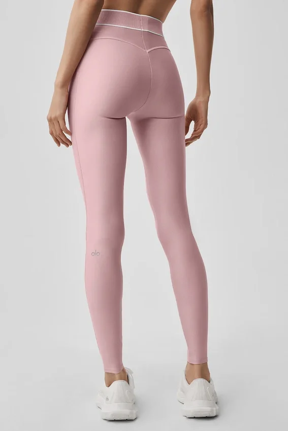 Airlift High-Waist Alignment Legging - Vintage roze/wit