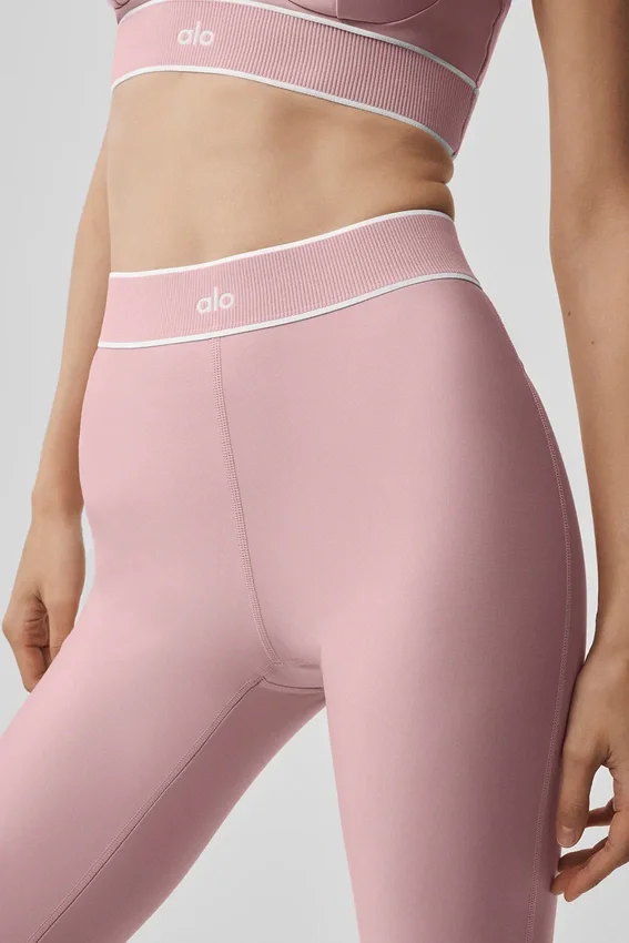 Airlift High-Waist Alignment Legging - Vintage roze/wit