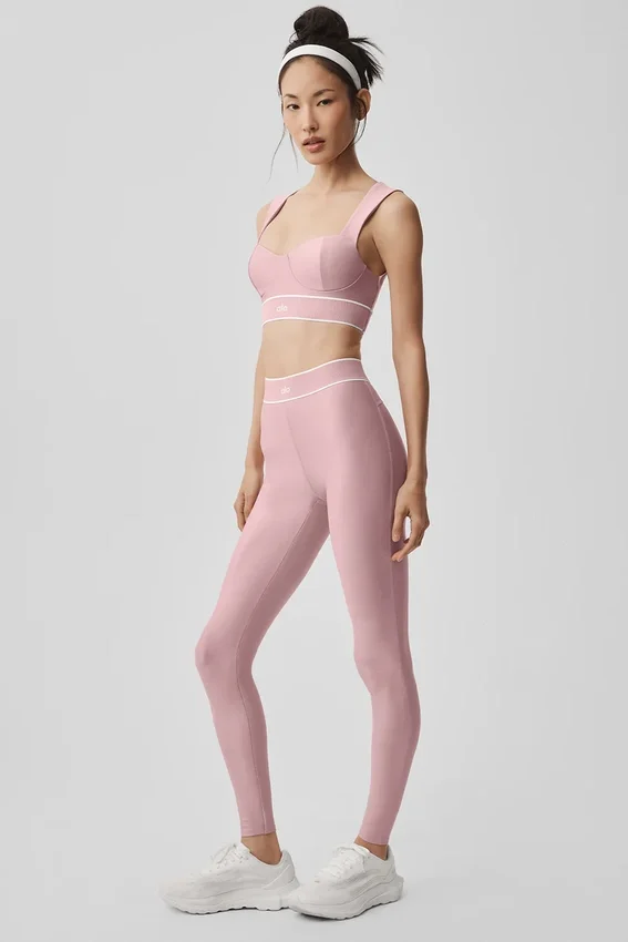 Airlift High-Waist Alignment Legging - Vintage roze/wit