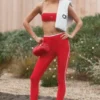 Airlift High-Waist Charger 7/8-Legging - Felrood/Wit