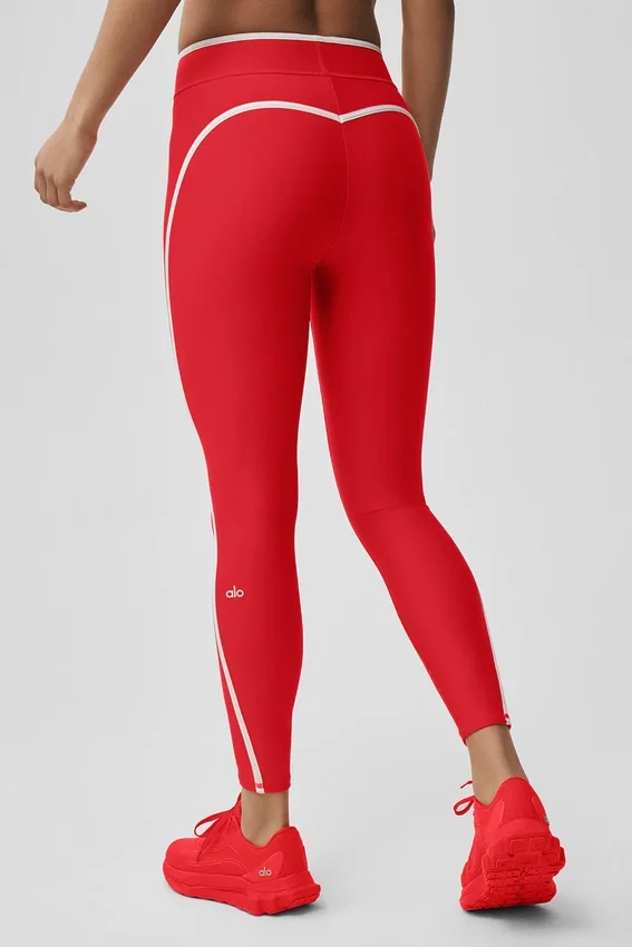 Airlift High-Waist Charger 7/8-Legging - Felrood/Wit