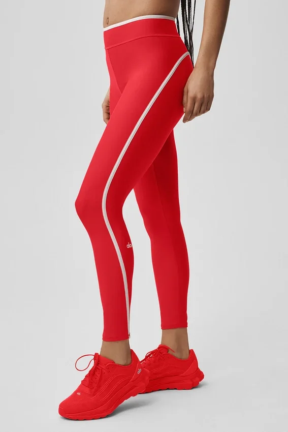 Airlift High-Waist Charger 7/8-Legging - Felrood/Wit