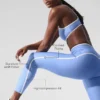Airlift High-Waist Charger 7/8-Leggings - Crystal Clear Blue/White